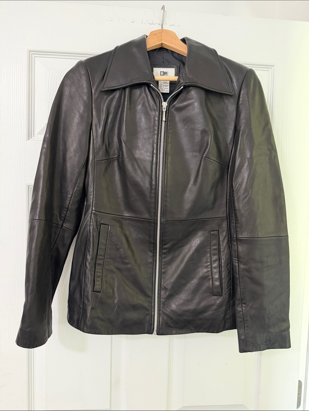 BP vintage beautiful lamb skin leather jacket size xs black